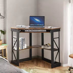 Bureau d'angle pour ordinateur avec station de recharge – Plusieurs coloris, 1 personne