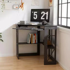 Bureau d'angle pour ordinateur avec station de recharge – Plusieurs coloris, 1 personne
