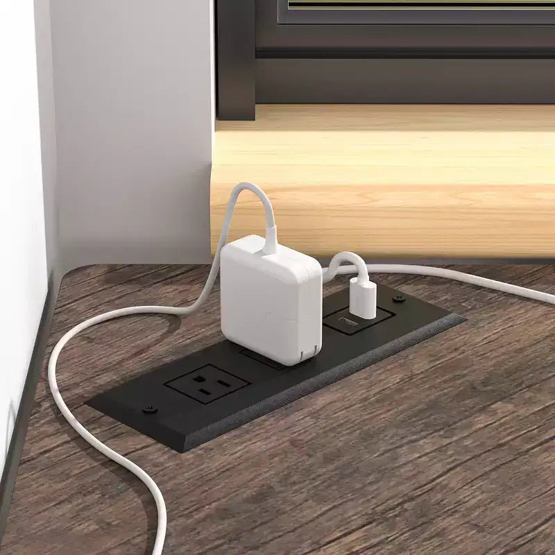 Bureau d'angle pour ordinateur avec station de recharge – Plusieurs coloris, 1 personne