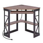 Bureau d'angle pour ordinateur avec station de recharge – Plusieurs coloris, 1 personne