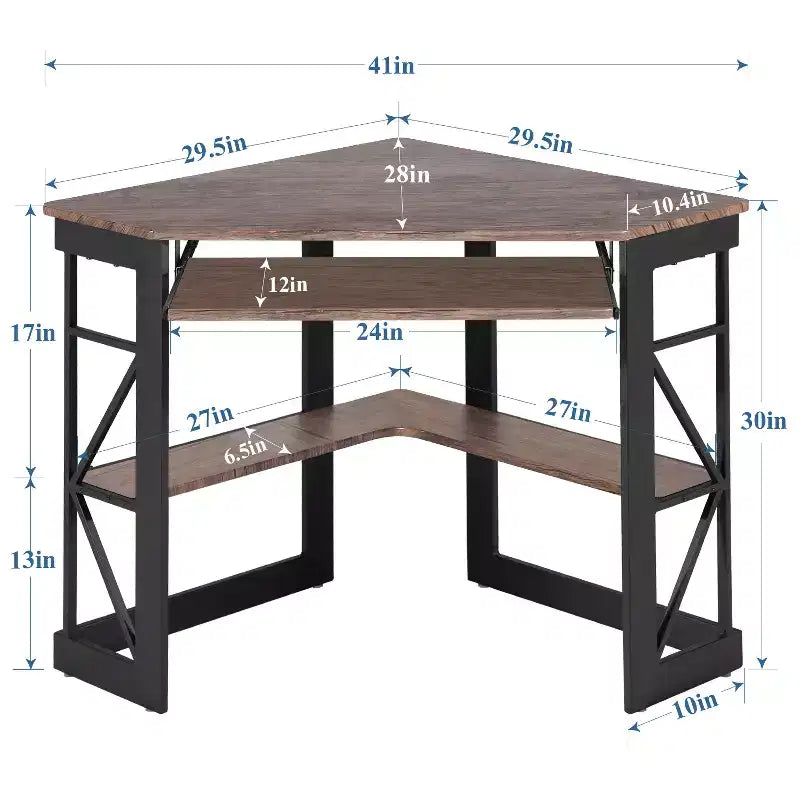 Bureau d'angle pour ordinateur avec station de recharge – Plusieurs coloris, 1 personne
