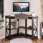 Bureau d'angle pour ordinateur avec station de recharge – Plusieurs coloris, 1 personne
