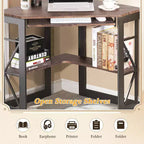 Bureau d'angle pour ordinateur avec station de recharge – Plusieurs coloris, 1 personne