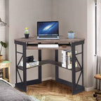 Bureau d'angle pour ordinateur avec station de recharge – Plusieurs coloris, 1 personne