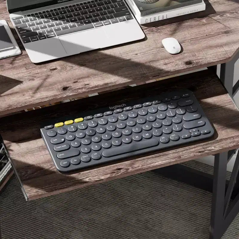 Bureau d'angle pour ordinateur avec station de recharge – Plusieurs coloris, 1 personne