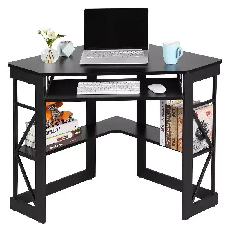 Bureau d'angle pour ordinateur avec station de recharge – Plusieurs coloris, 1 personne
