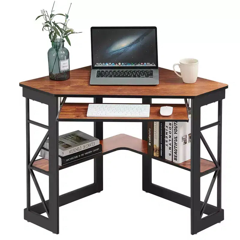 Bureau d'angle pour ordinateur avec station de recharge – Plusieurs coloris, 1 personne