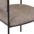 Chaises de salle à manger rembourrées (lot de 2) – Marron clair / Taupe / Blanc, 2 places