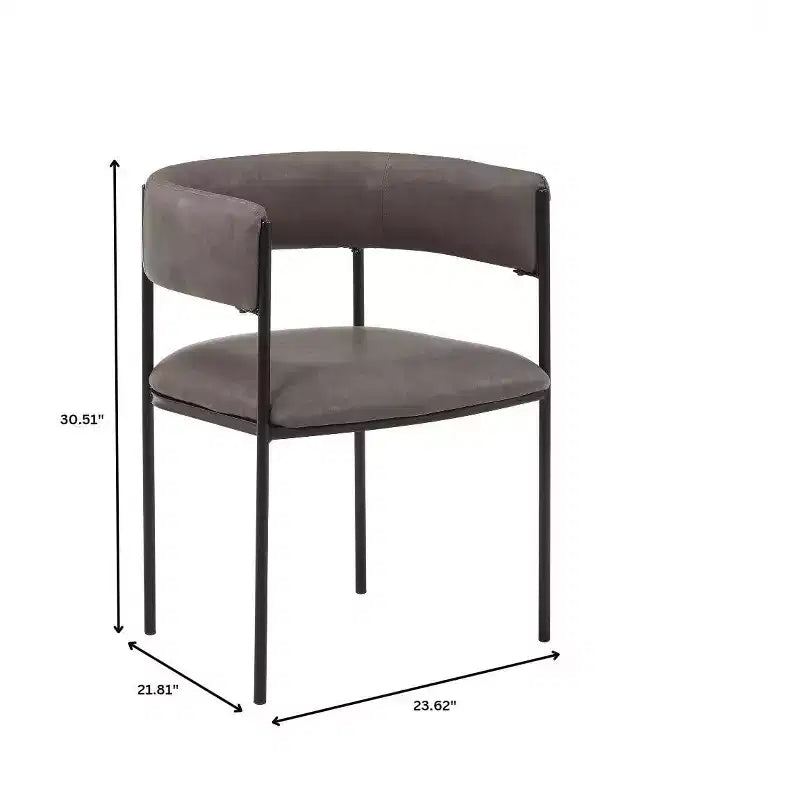 Chaises de salle à manger rembourrées (lot de 2) – Marron clair / Taupe / Blanc, 2 places