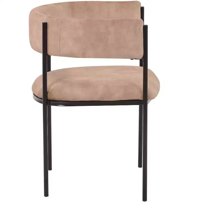Chaises de salle à manger rembourrées (lot de 2) – Marron clair / Taupe / Blanc, 2 places