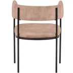 Chaises de salle à manger rembourrées (lot de 2) – Marron clair / Taupe / Blanc, 2 places