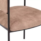 Chaises de salle à manger rembourrées (lot de 2) – Marron clair / Taupe / Blanc, 2 places