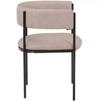 Chaises de salle à manger rembourrées (lot de 2) – Marron clair / Taupe / Blanc, 2 places