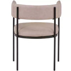 Chaises de salle à manger rembourrées (lot de 2) – Marron clair / Taupe / Blanc, 2 places