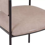 Chaises de salle à manger rembourrées (lot de 2) – Marron clair / Taupe / Blanc, 2 places