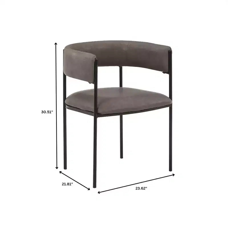 Chaises de salle à manger rembourrées (lot de 2) – Marron clair / Taupe / Blanc, 2 places