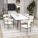 Chaises de salle à manger rembourrées (lot de 2) – Marron clair / Taupe / Blanc, 2 places