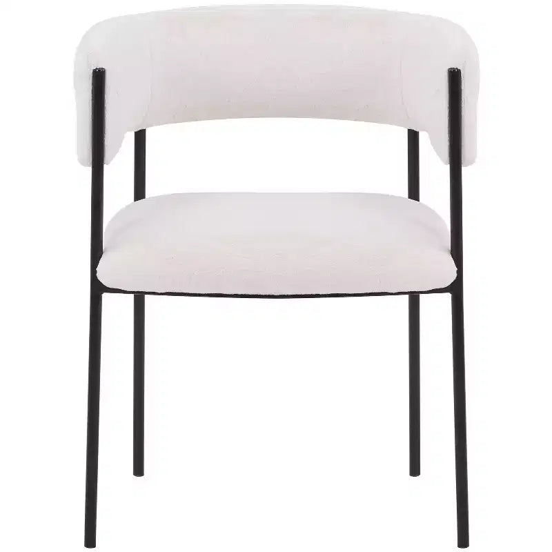 Chaises de salle à manger rembourrées (lot de 2) – Marron clair / Taupe / Blanc, 2 places