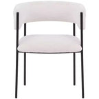 Chaises de salle à manger rembourrées (lot de 2) – Marron clair / Taupe / Blanc, 2 places