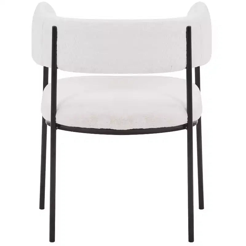 Chaises de salle à manger rembourrées (lot de 2) – Marron clair / Taupe / Blanc, 2 places