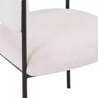 Chaises de salle à manger rembourrées (lot de 2) – Marron clair / Taupe / Blanc, 2 places