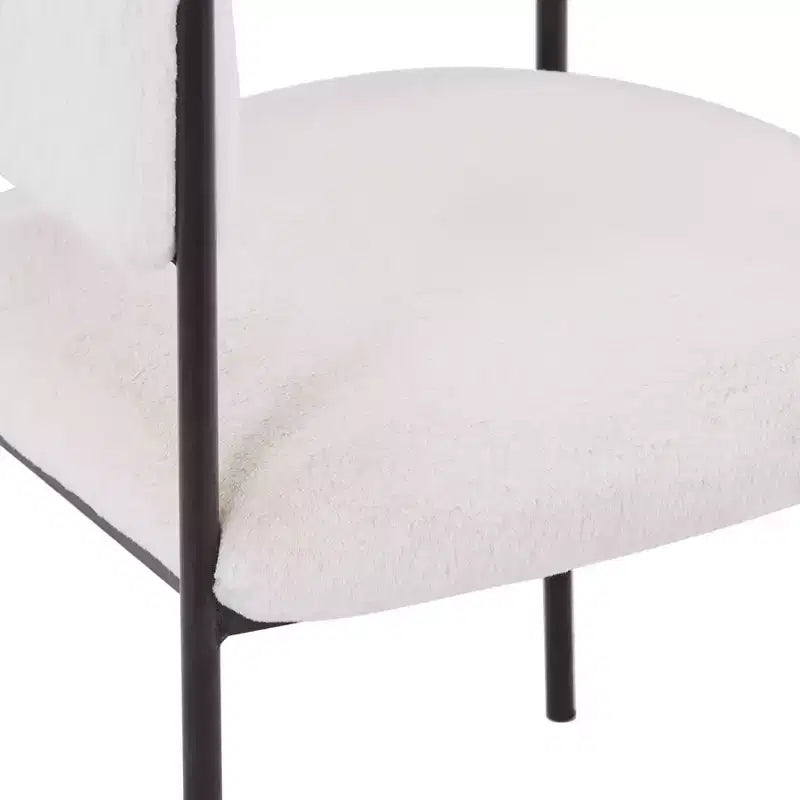 Chaises de salle à manger rembourrées (lot de 2) – Marron clair / Taupe / Blanc, 2 places