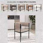 Chaises de salle à manger rembourrées (lot de 2) – Marron clair / Taupe / Blanc, 2 places