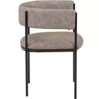Chaises de salle à manger rembourrées (lot de 2) – Marron clair / Taupe / Blanc, 2 places